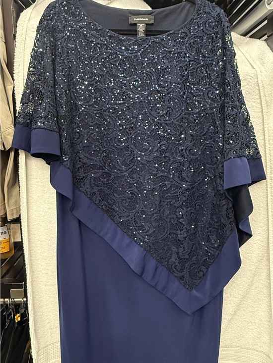 R&M Richards Dresses & Skirts - R&M Richards Navy Lace & Sequin Overlay Dress